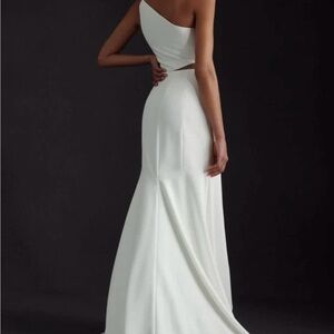 Jenny Yoo One-Shoulder White Wedding Gown